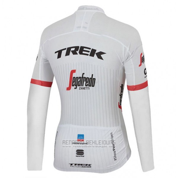 2017 Fahrradbekleidung Trek Segafredo Wei Trikot Langarm und Tragerhose